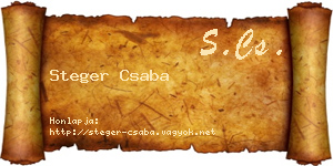 Steger Csaba névjegykártya